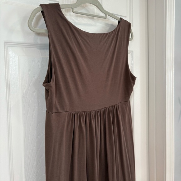 Saint Tropez West Fit& Flare Empire Sleeveless Brown Stretch Knit Tank Dress XL - Picture 10 of 15